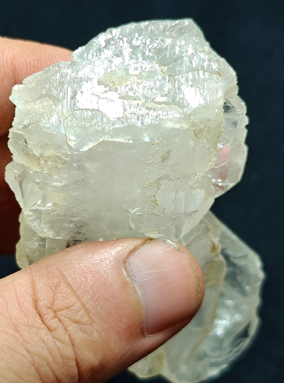 Single beautiful terminated Faden Quartz crystals specimen 167 grams