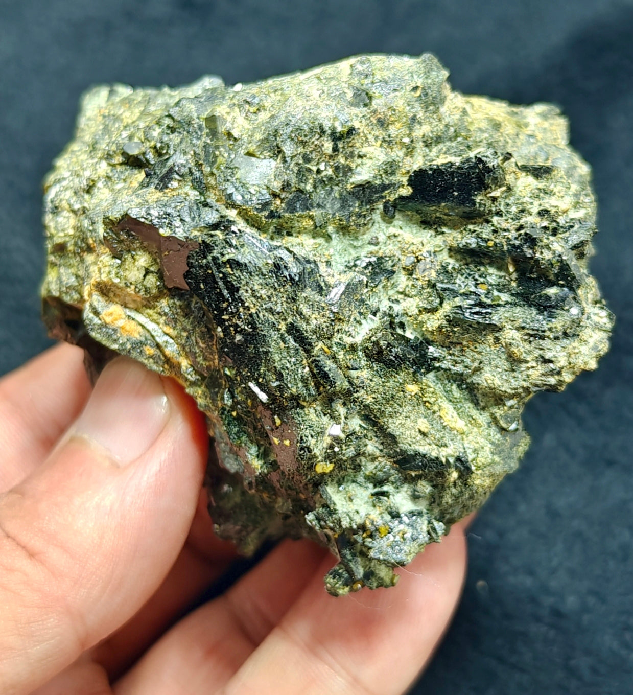 An Amazing specimen of lusterous Epidote 340 grams