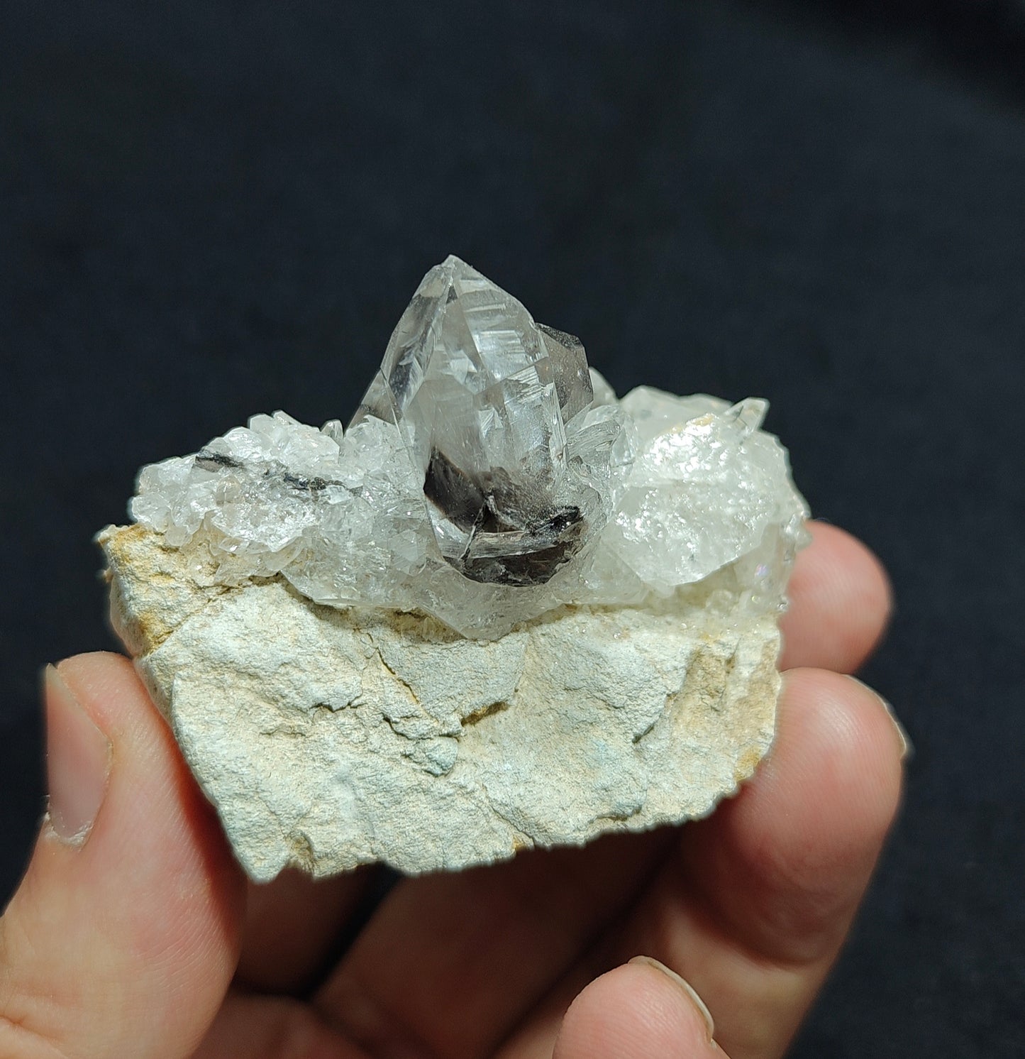 Brookite included Quartz Crystals specimen 120 grams