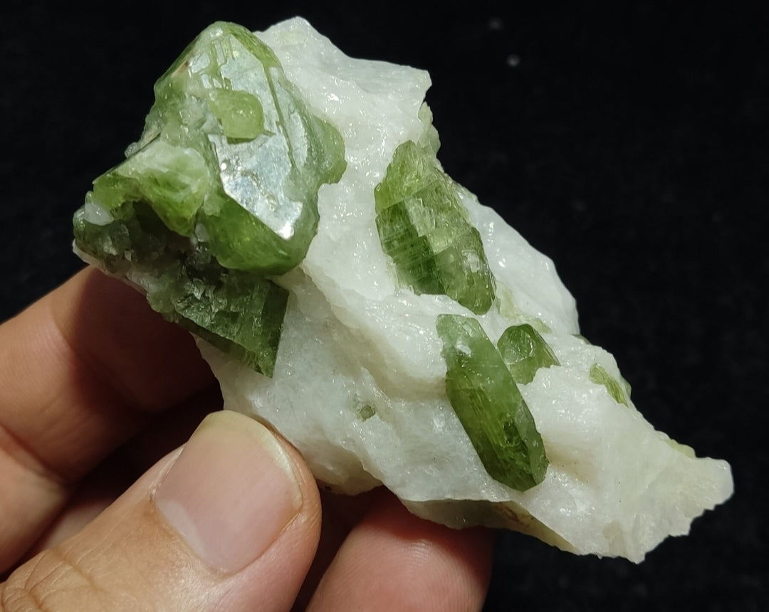 Green diopside crystals on matrix 100 grams