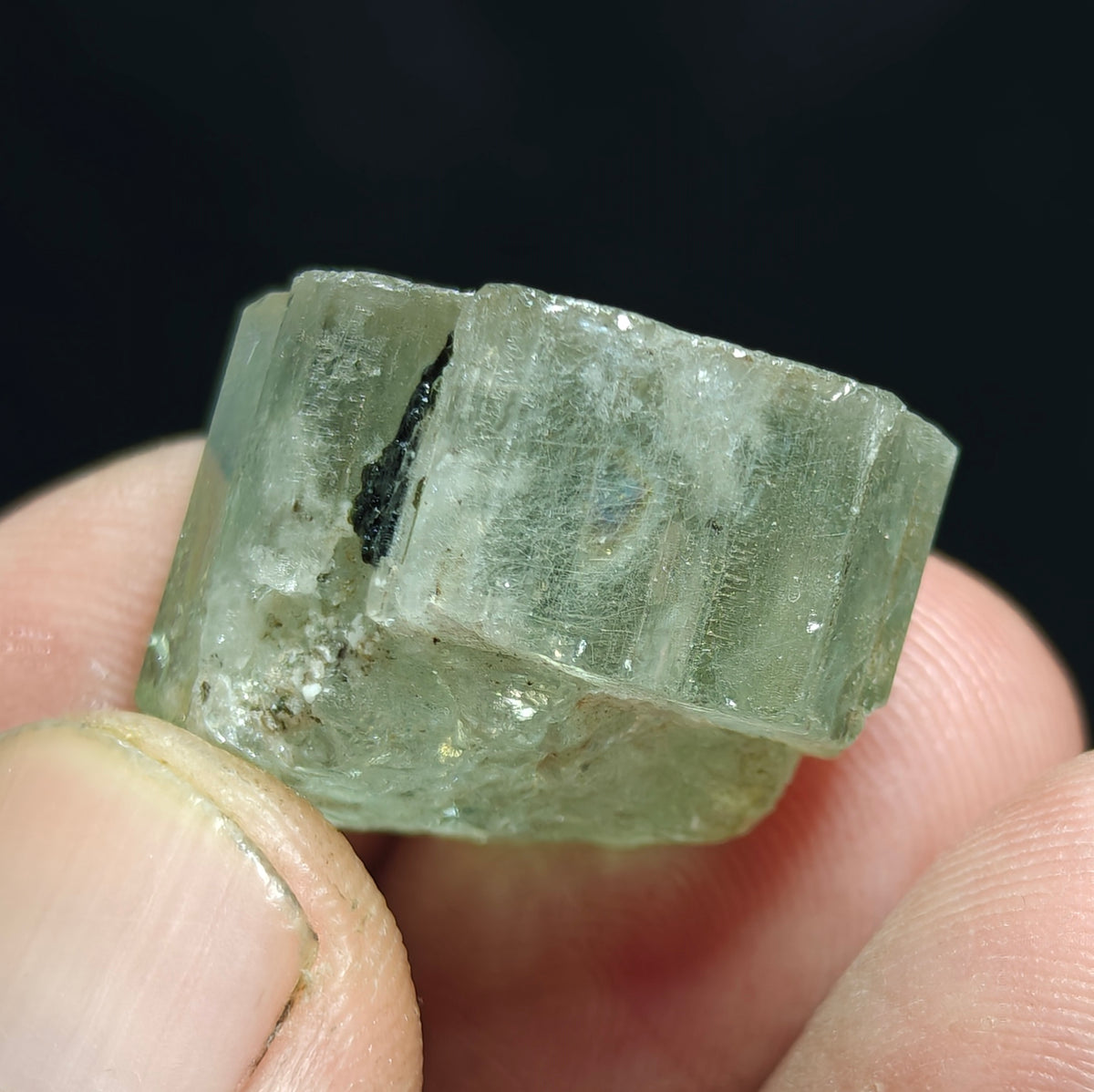 Natural green apatite crystal 16 grams