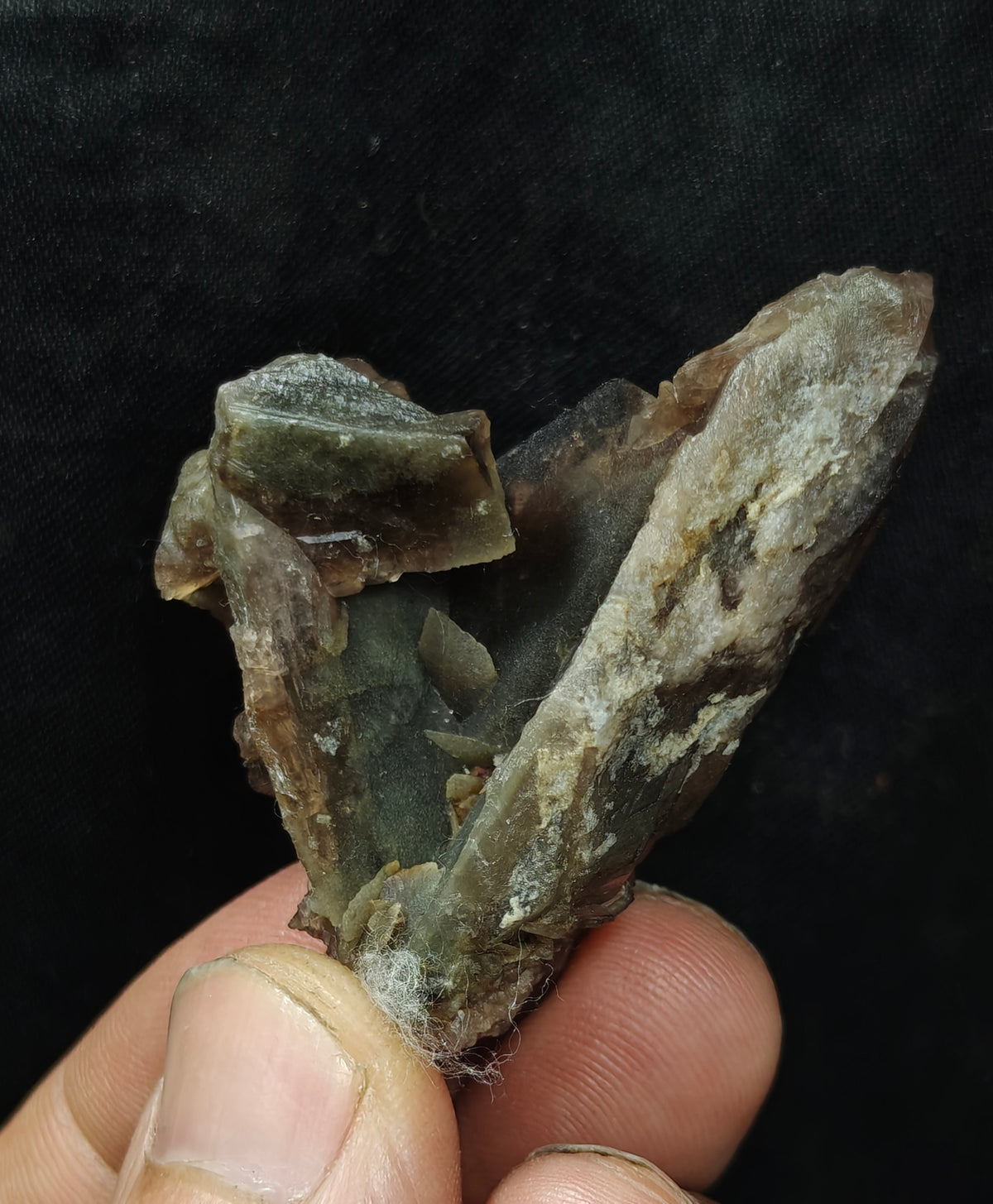 Axinite crystal cluster 38 grams
