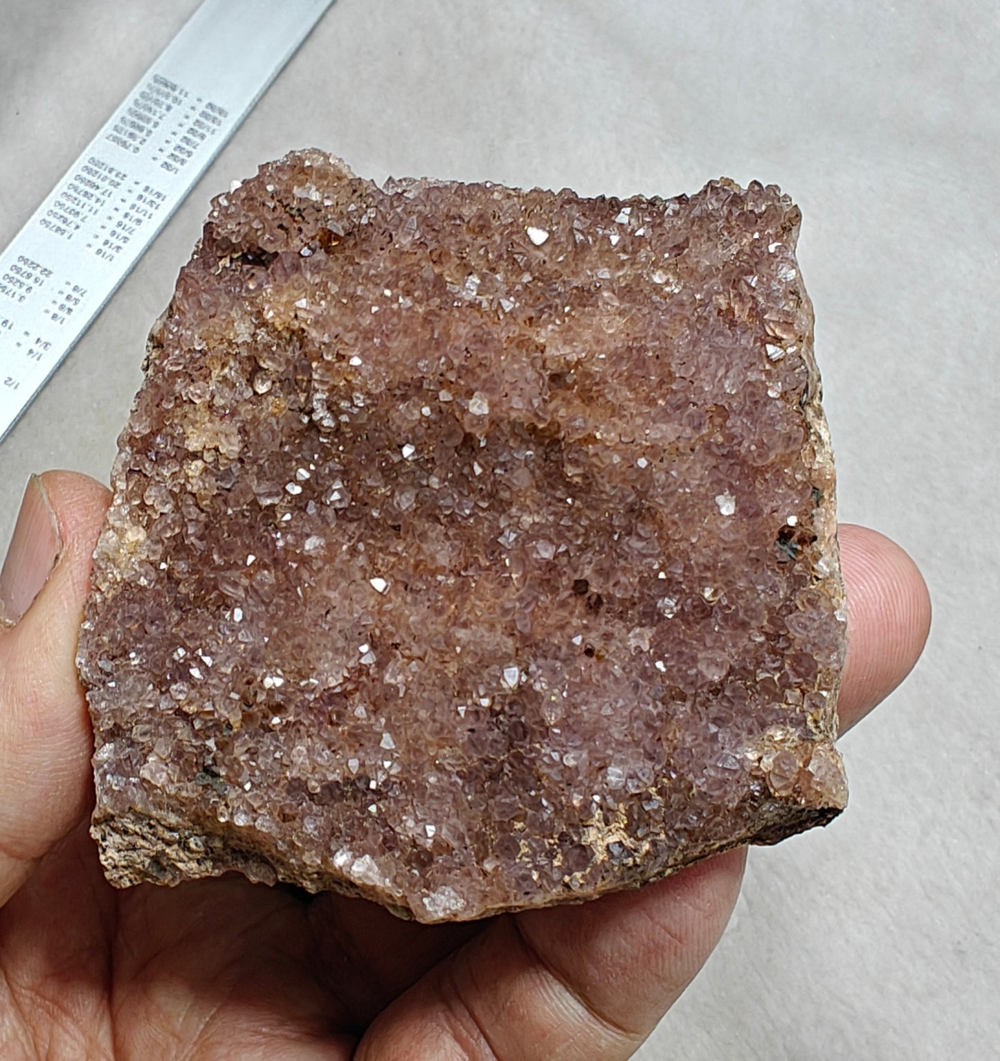 Drusy Amethyst crystals Cluster with light purple color 255