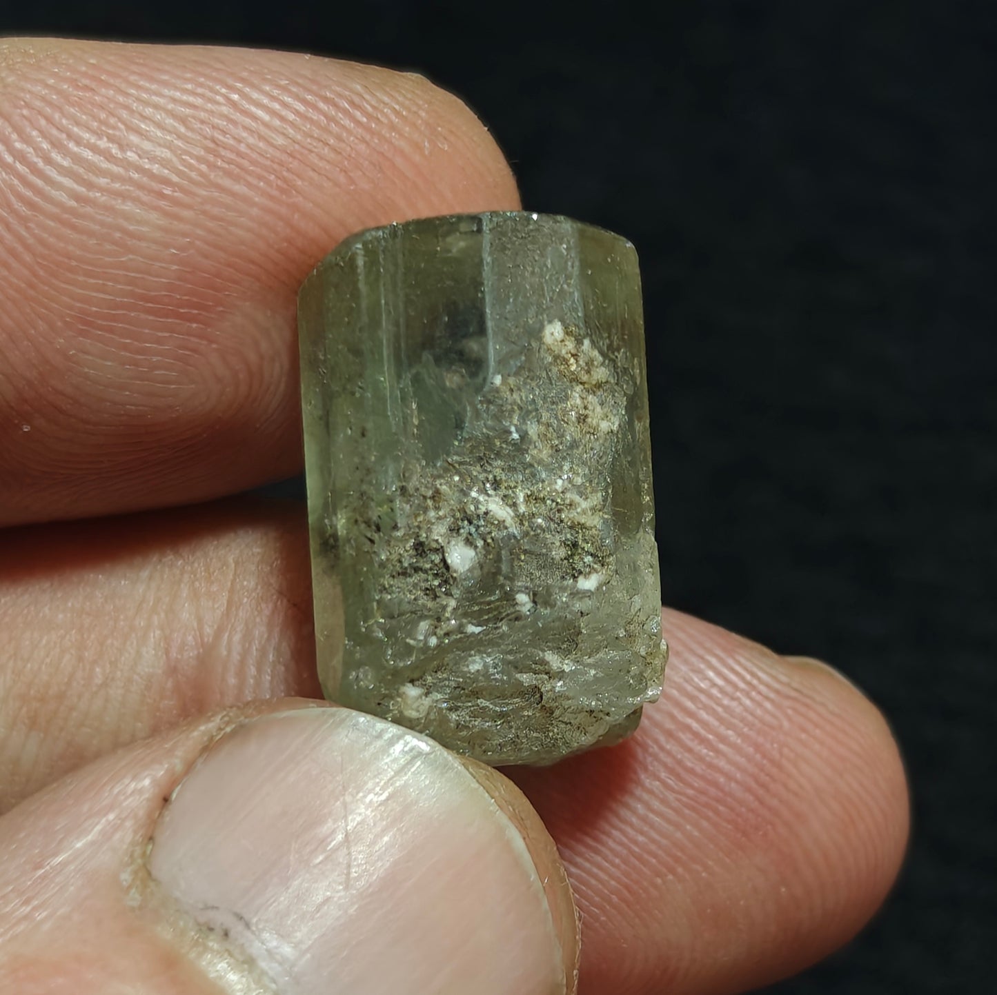 Natural green apatite crystal 7 grams