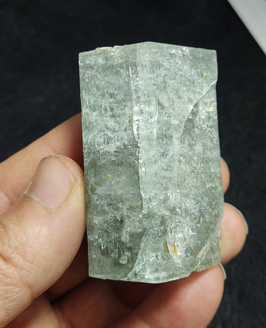 Double terminated aquamarine crystal with schorl inclusions 90 grams