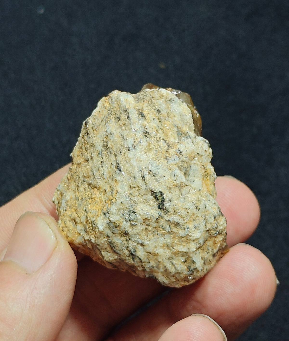 Astrophyllite Quartz Crystals cluster on matrix of granite 44 grams