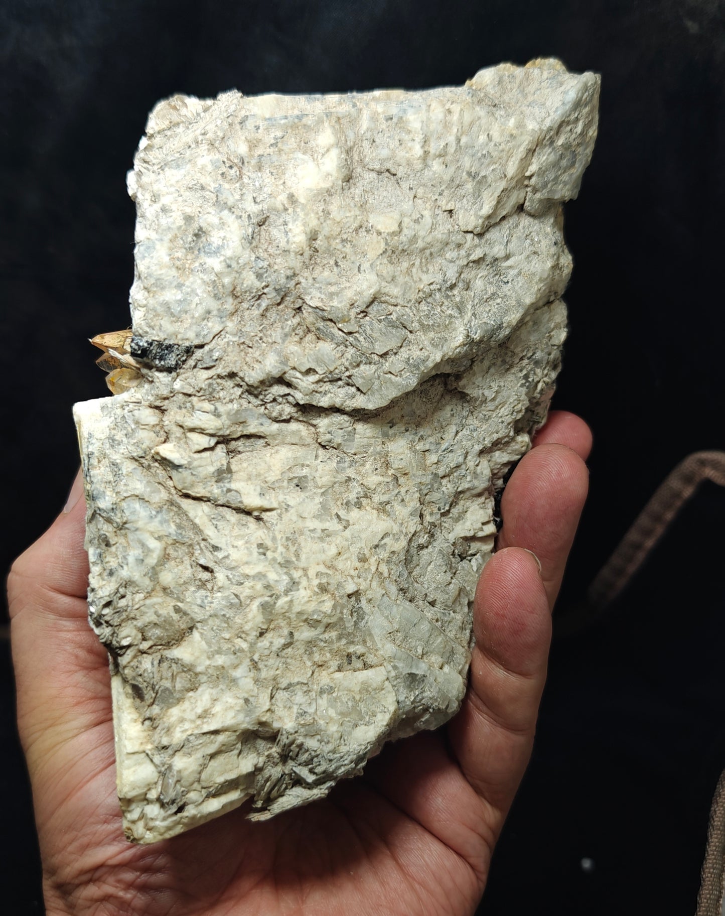 Beautiful Black Tourmaline Specimen with Albite and Quartz Crystals 1450 grams