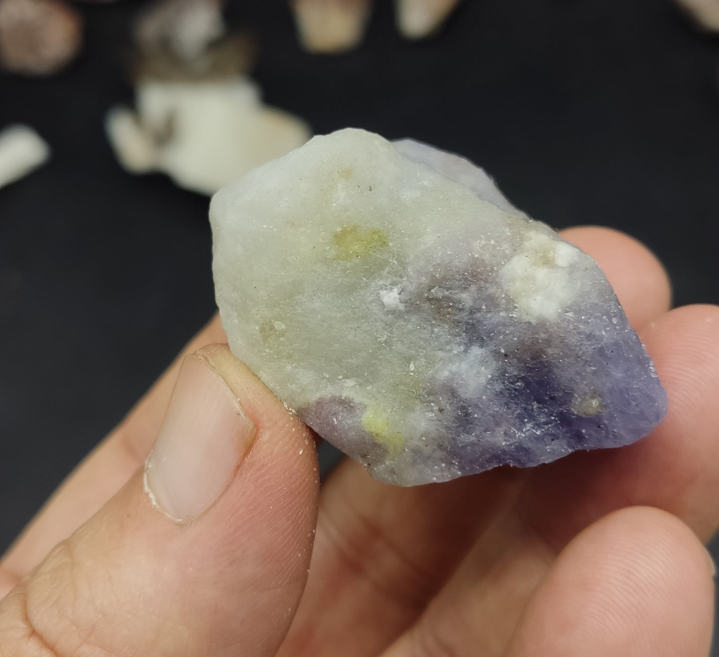 An amazing specimen hackmanite on matrix highly Tenebrescent 48 grams