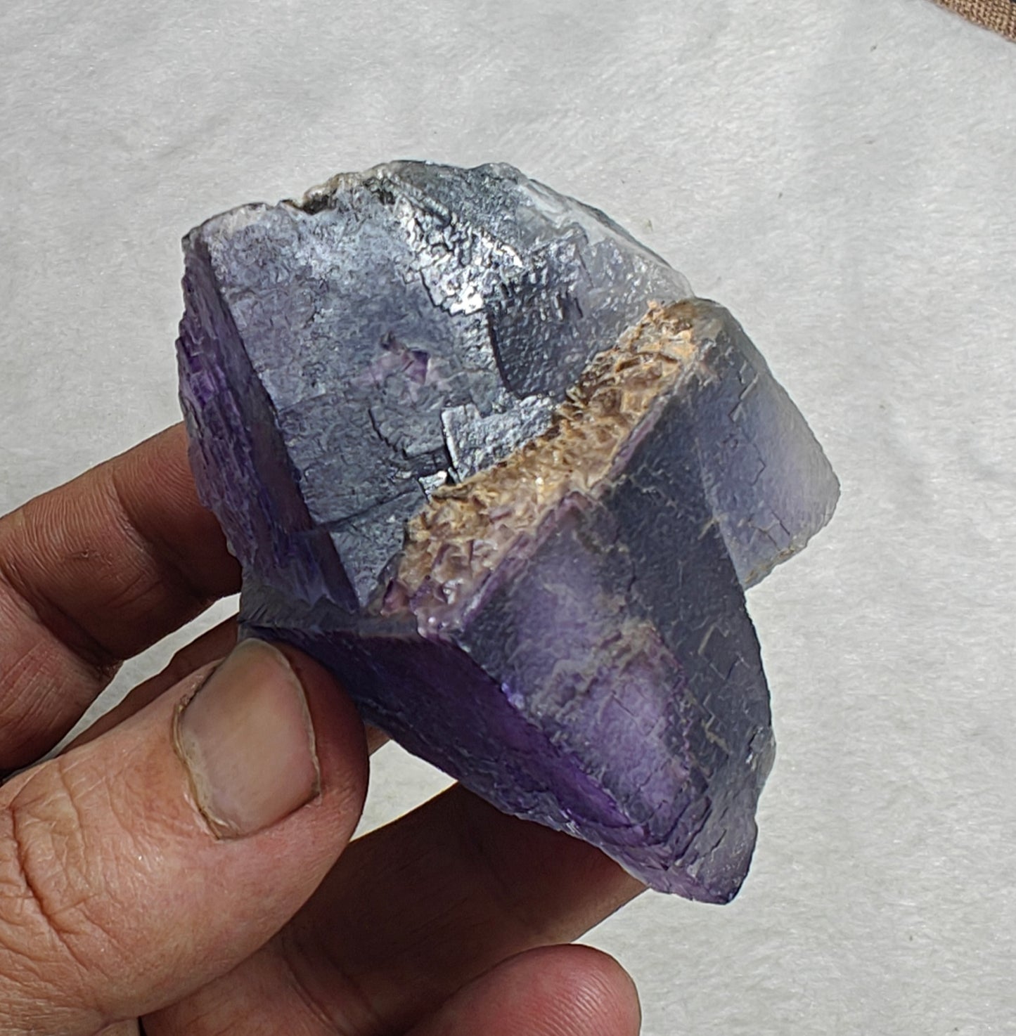 Natural Purple Fluorite with blueish zoning 190 grams
