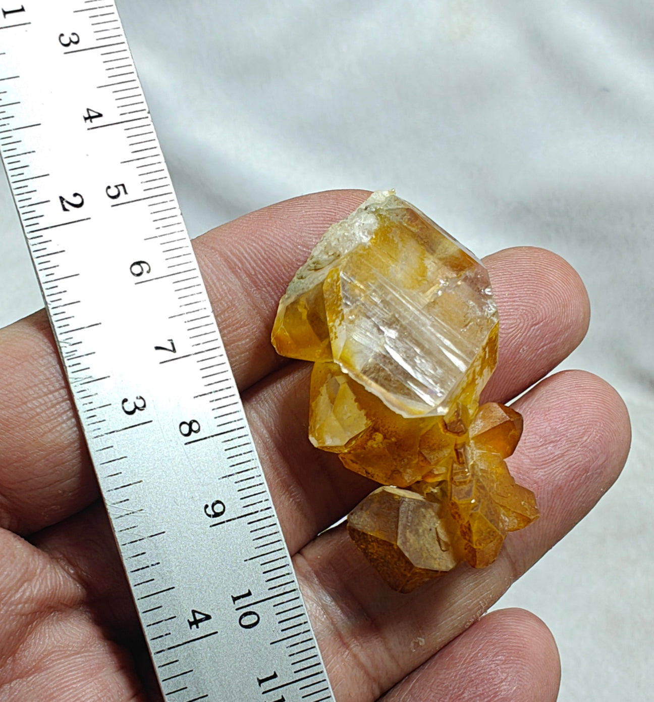 Natural iron included yellow faden quartz 17 grams