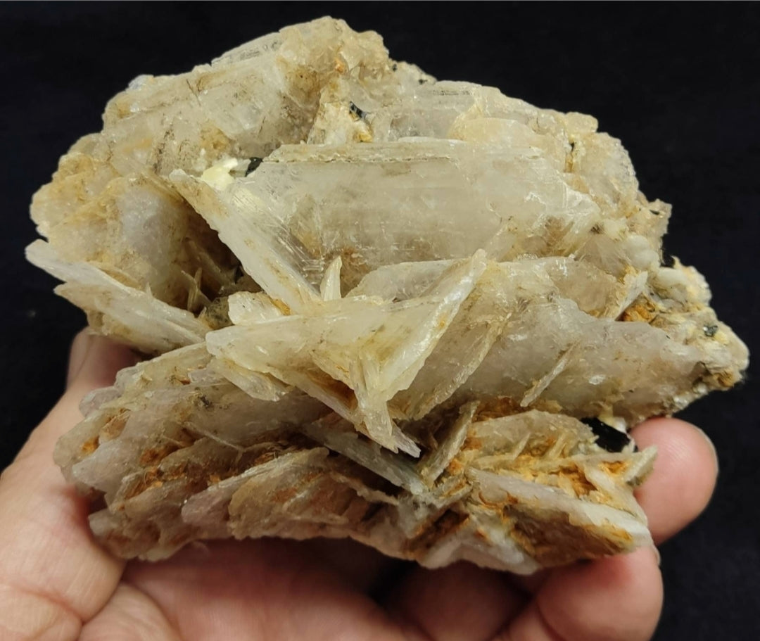 Terminated specimen of calcite with tourmaline 520 grams