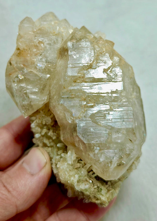 Beautiful specimen of DT fenster Quartz Crystal on matrix 508 grams