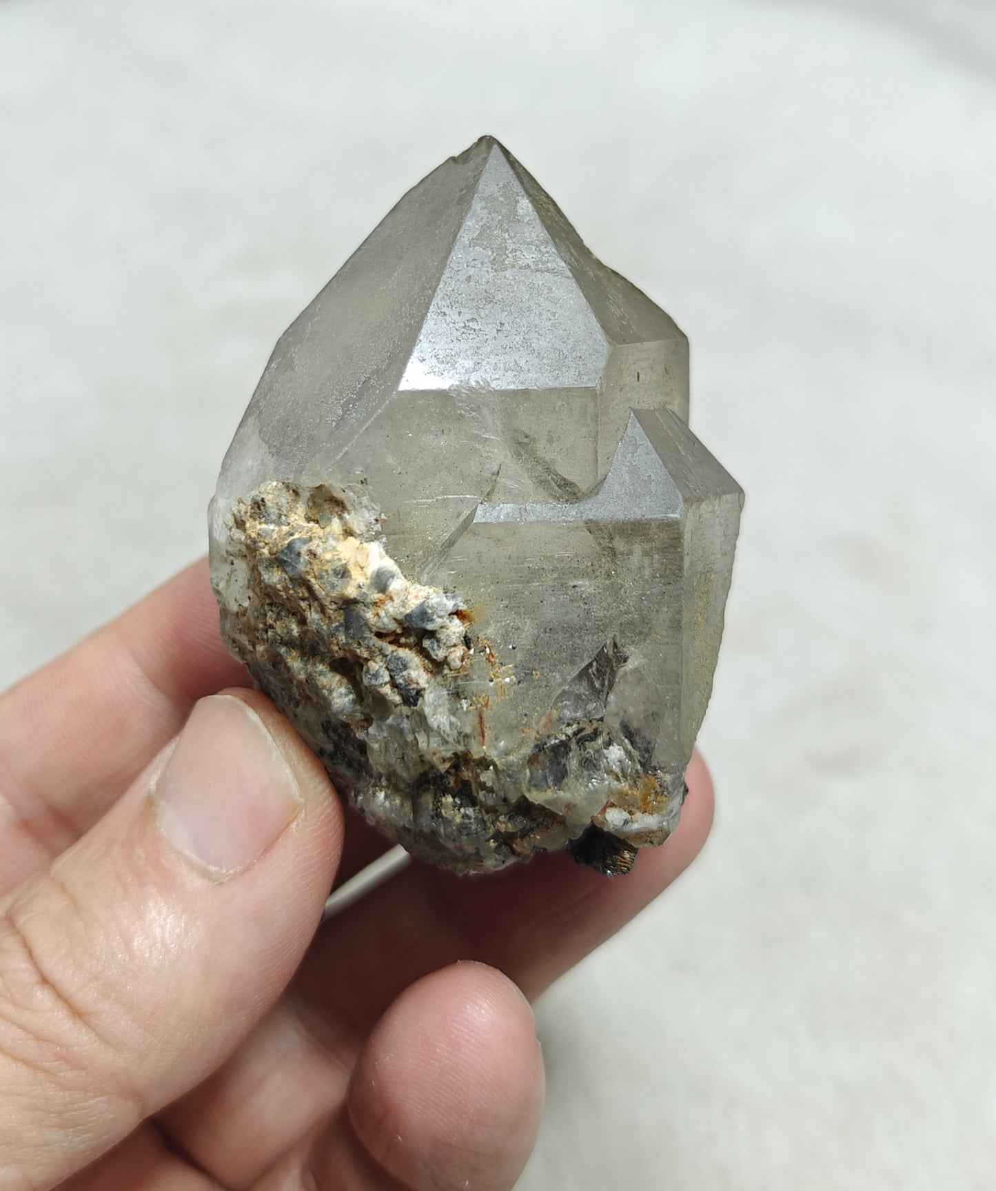 Quartz Crystal with associated hematite 128 grams