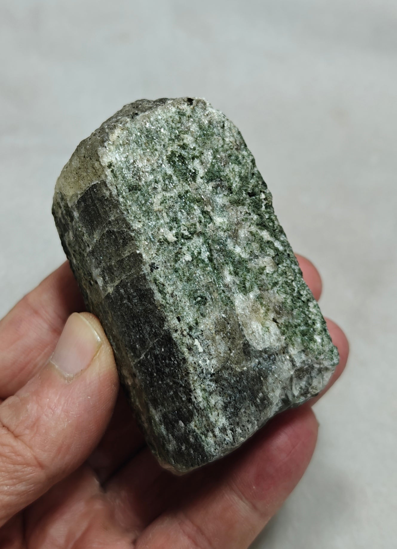 Scapolite crystal with associated epidote 253 grams