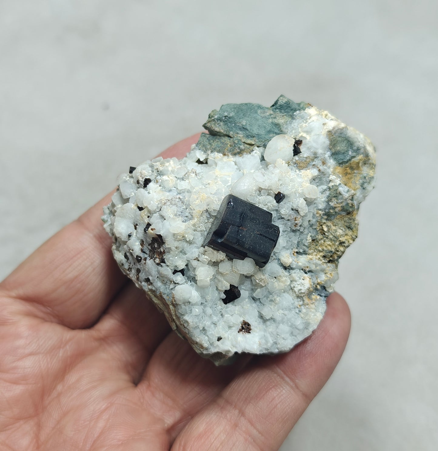 Lusterous crystal of Vesuvianite on matrix 165 grams