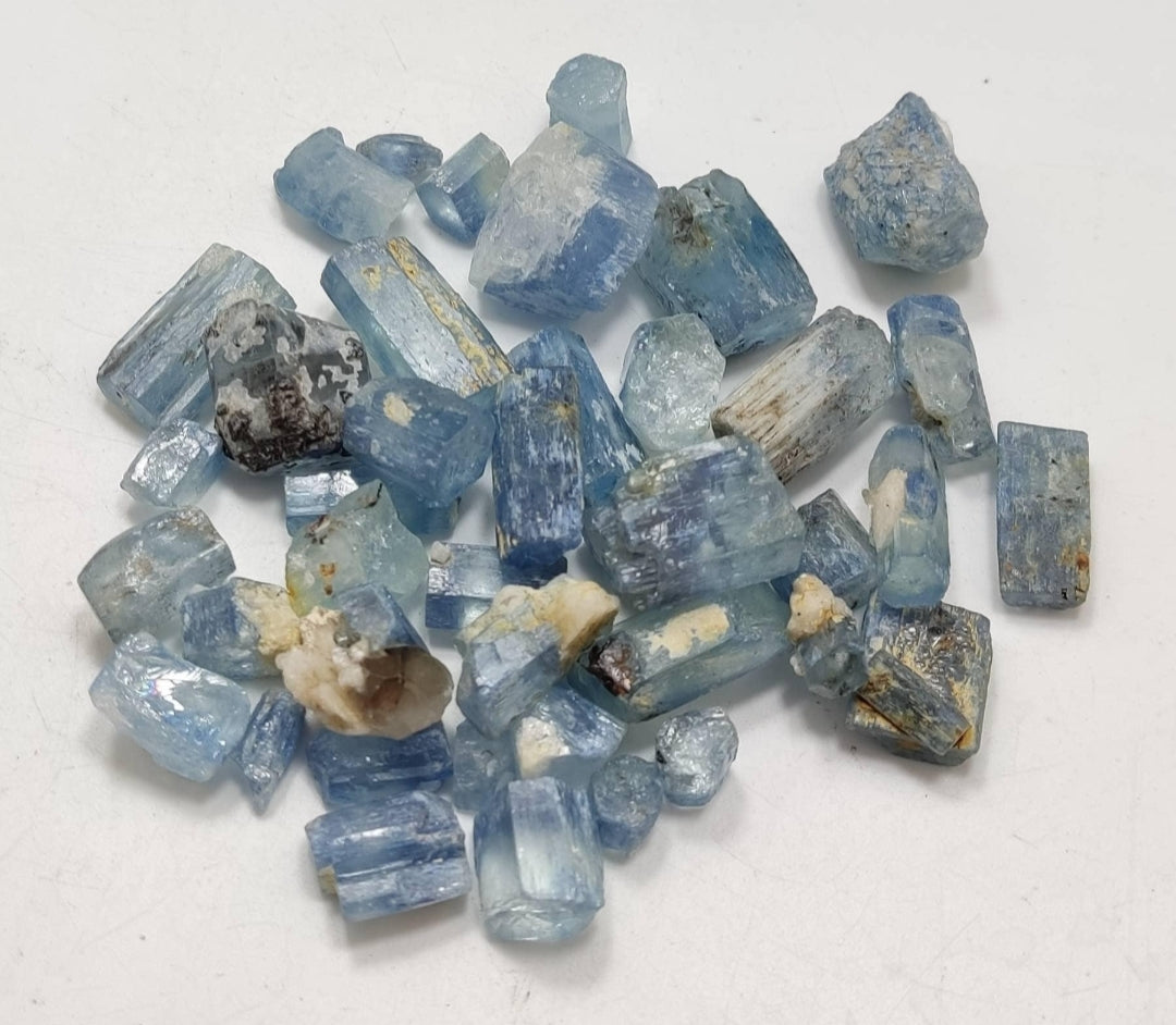 Aquamarine crystals lot 73 grams