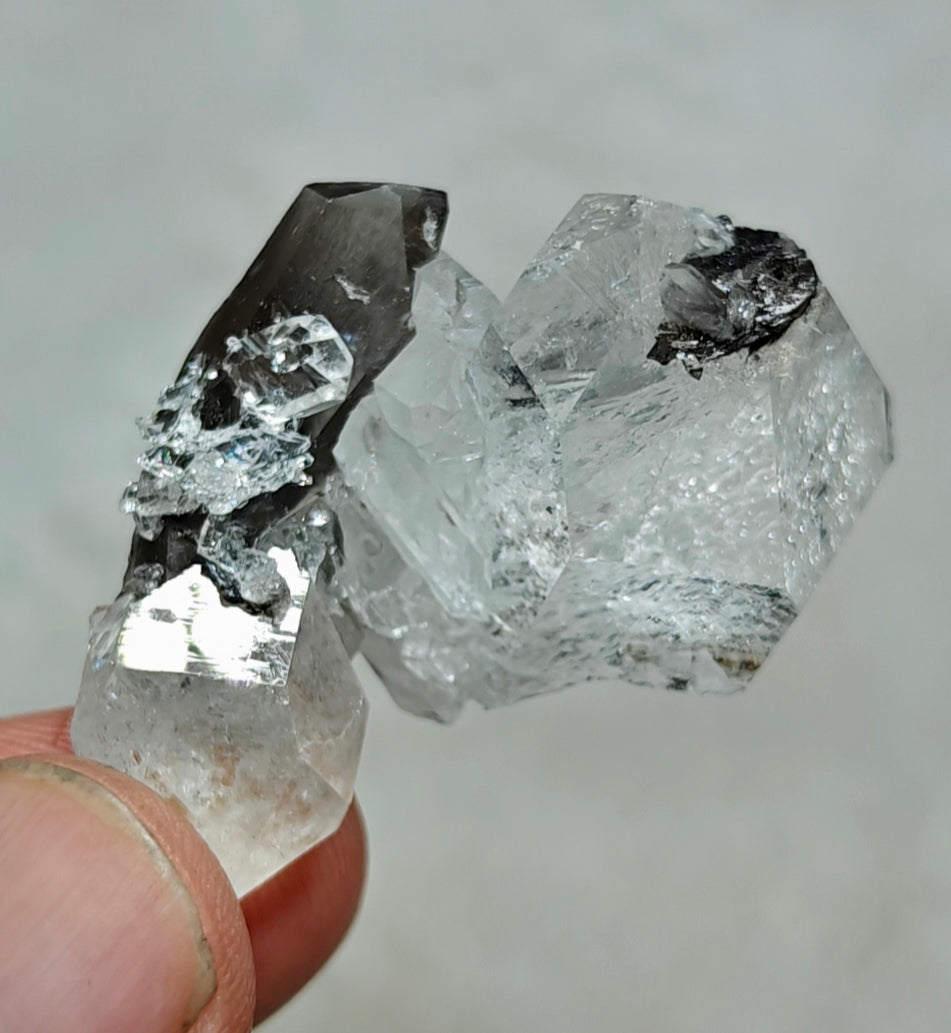 Single beautiful brookite included Quartz Crystals cluster 20 grams