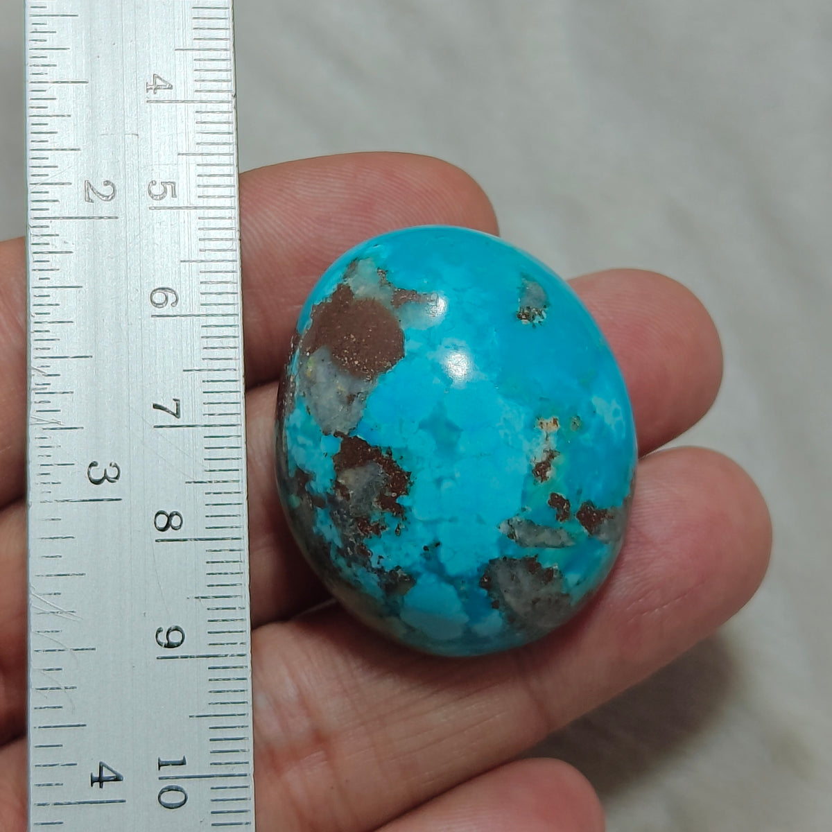 Natural stabilized turquoise cabochon with Pyrite 29.7 grams