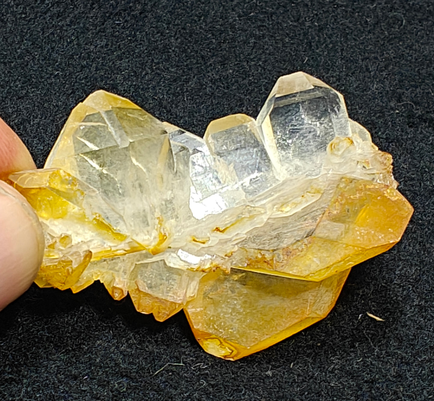 Natural iron included yellow faden quartz 26 grams
