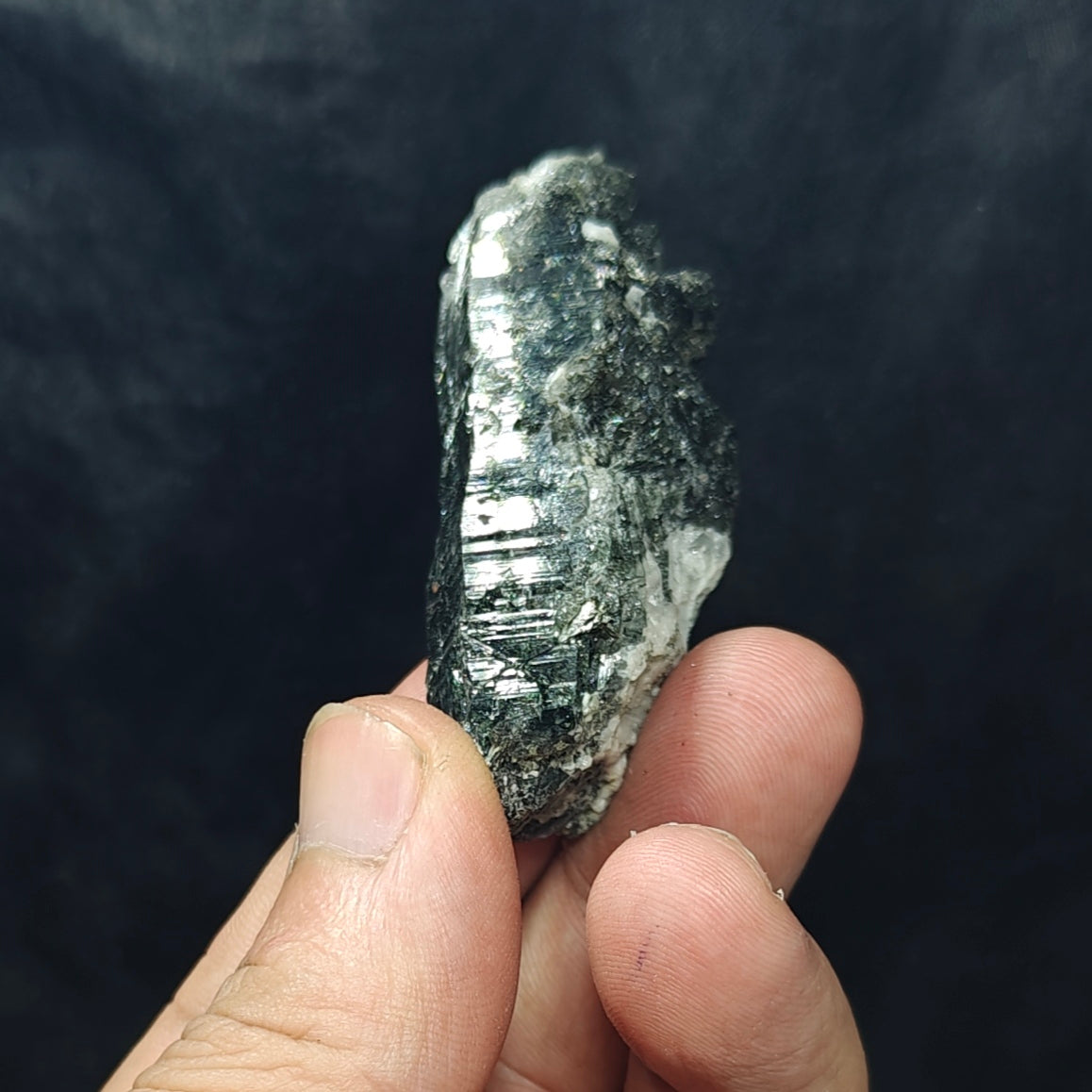 Terminated Chlorite Rutile Etched Quartz crystal 49 grams