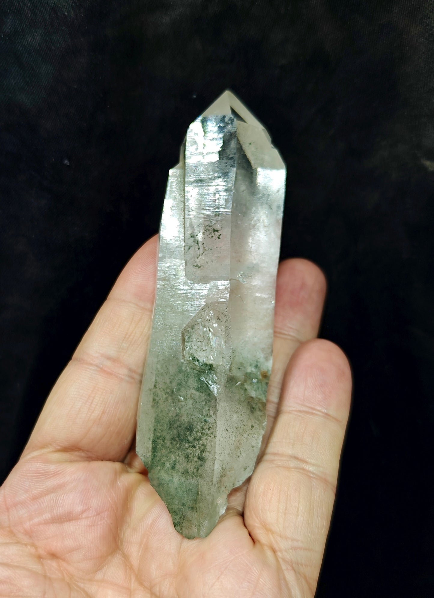 Natural terminated Chlorite Quartz 121 grams