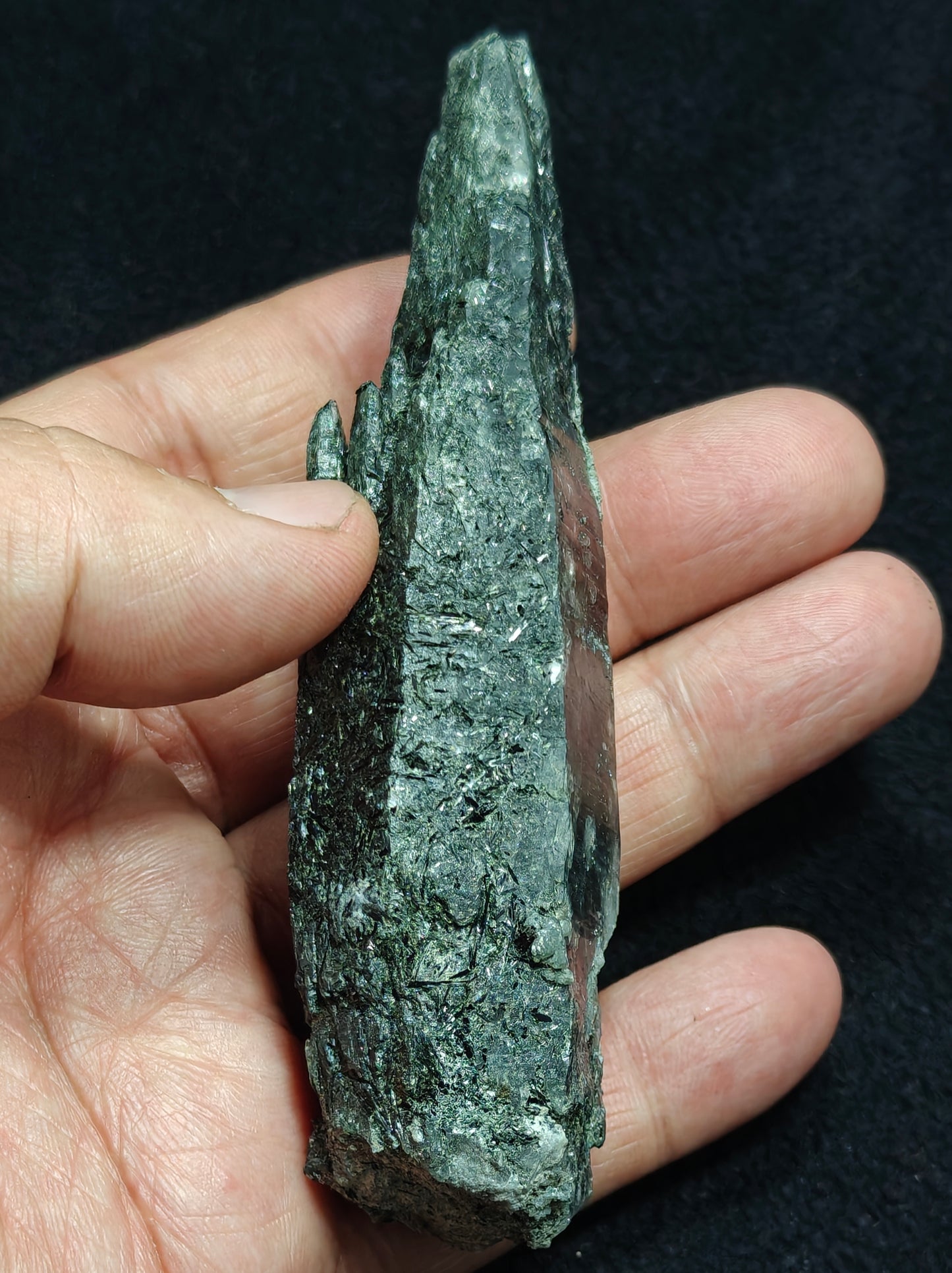 An Aesthetic Natural beautifully terminated Chlorite Quartz crystal specimen 128 grams