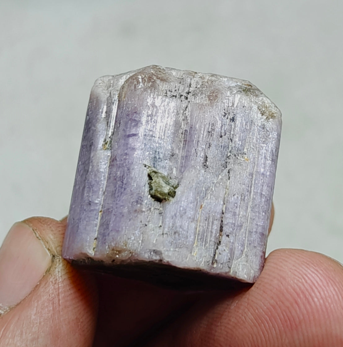 2nd generation purple over yellow fluorescent apatite 22 grams