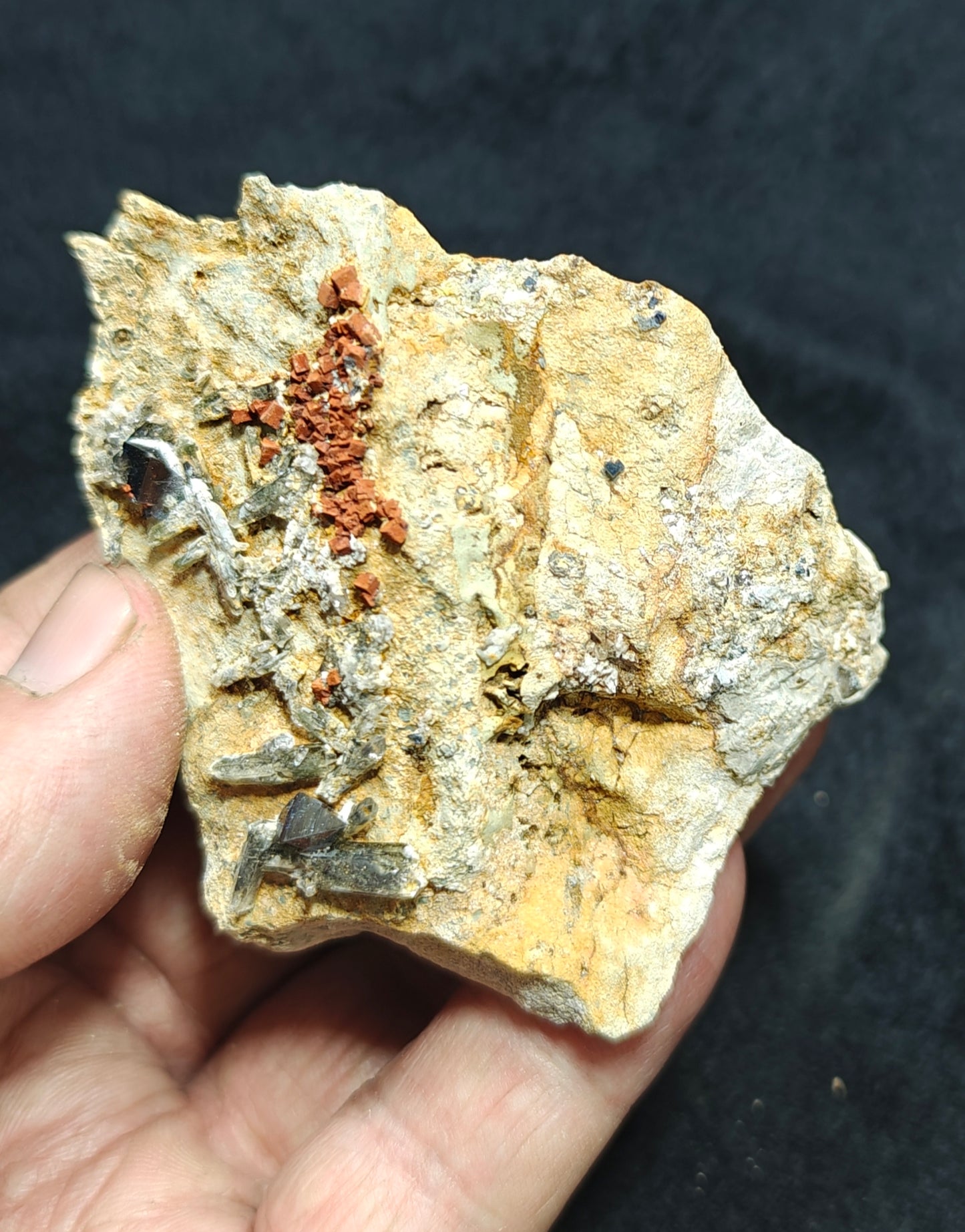 Anatase Crystals with chlorite quartz on matrix with possible pyrite cubes 128 grams