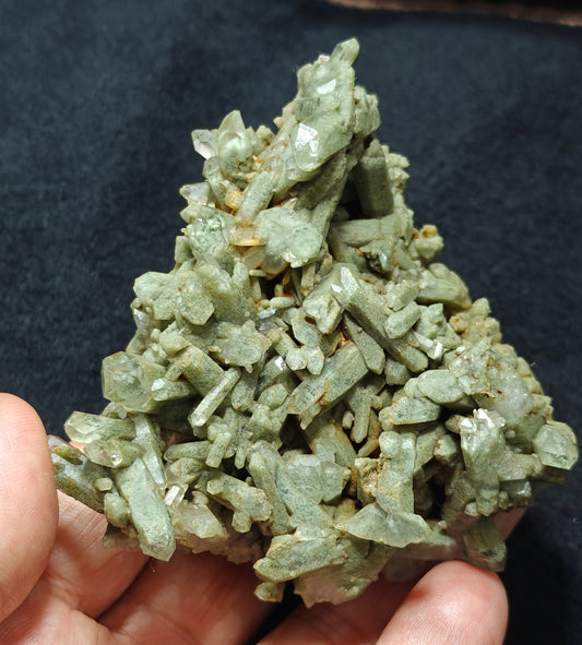 Terminated Chlorite Quartz crystals cluster 194 grams
