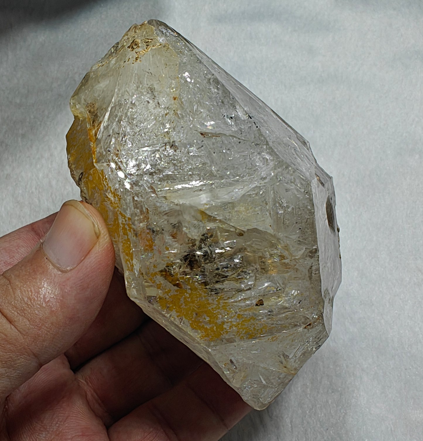 An amazing double terminated Fenster Skeletal window Quartz Crystal 384 grams