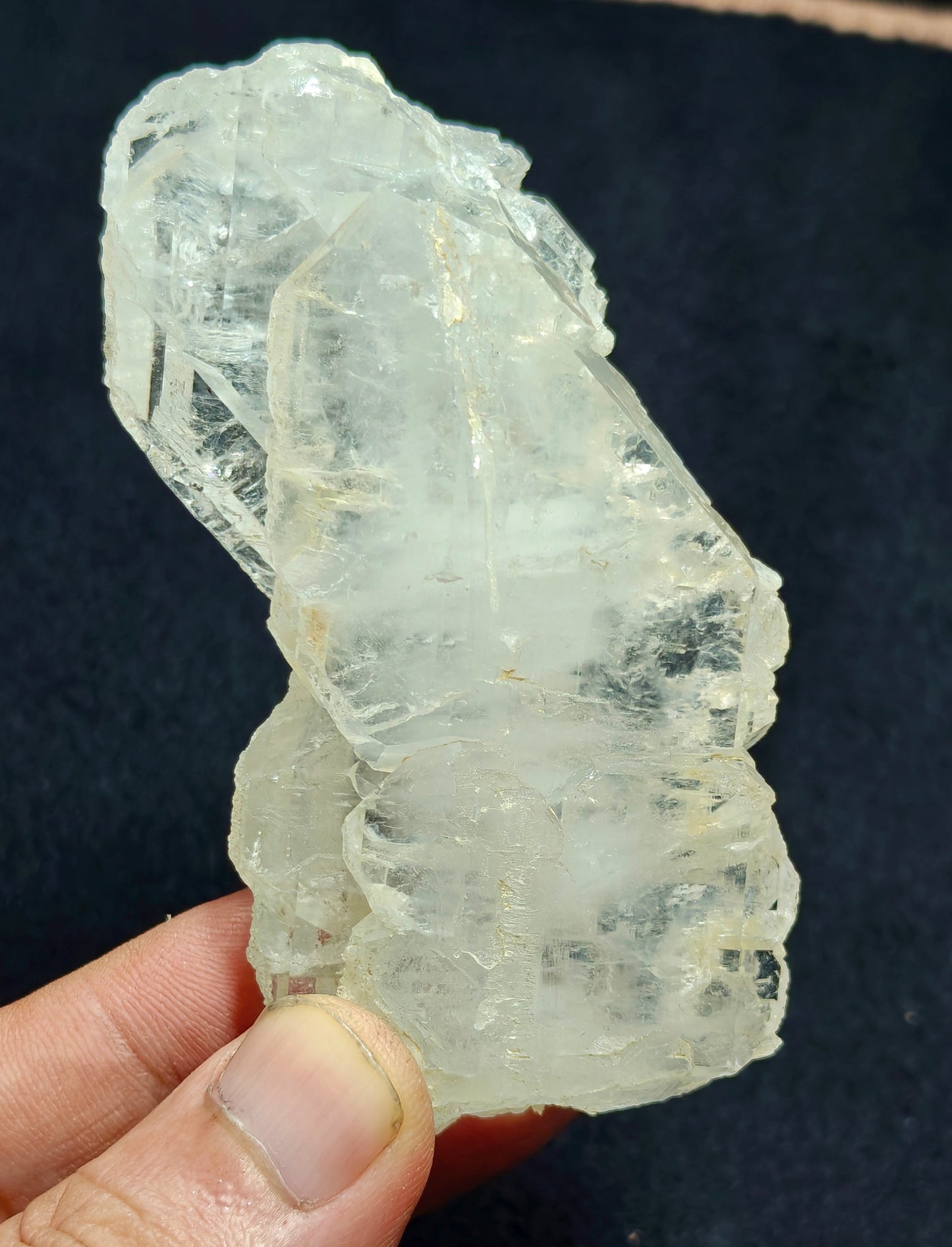 Single beautiful terminated Faden Quartz crystals specimen 167 grams
