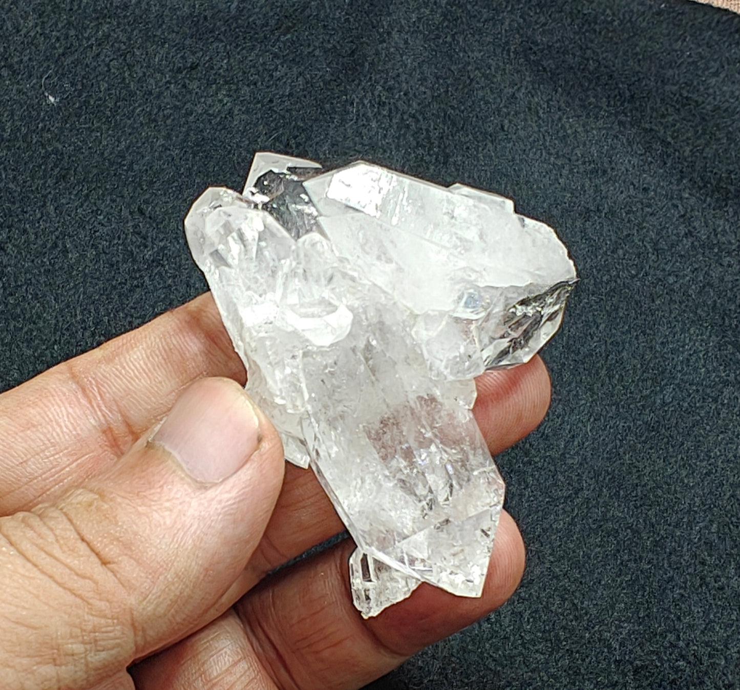 Single beautiful brookite included Quartz Crystals cluster 54 grams