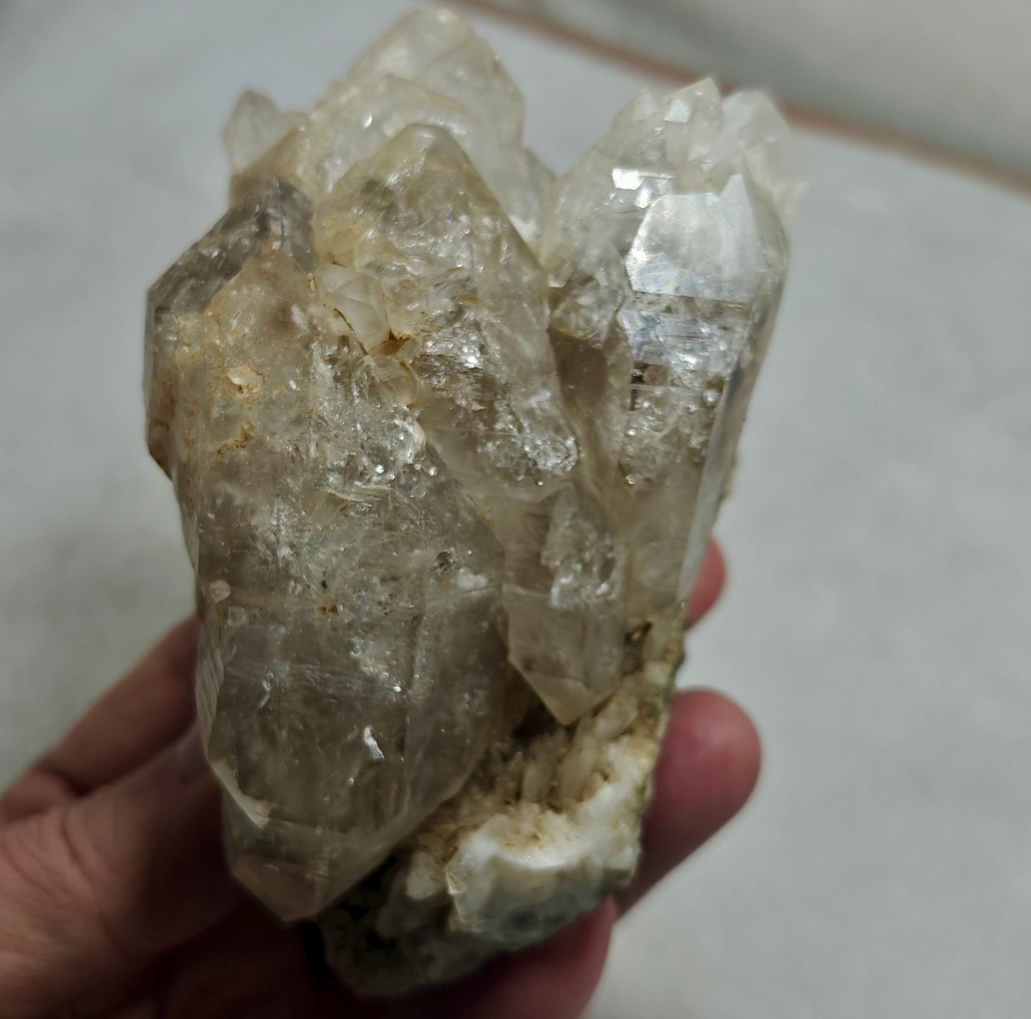 Beautiful specimen of DT fenster Quartz Crystal on matrix 508 grams