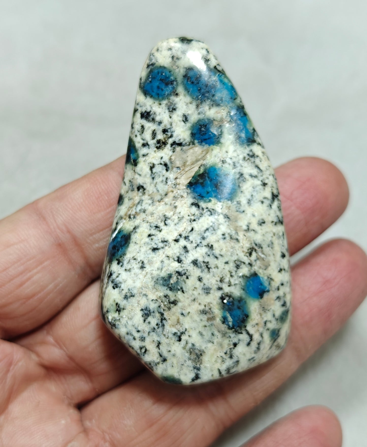 Natural K2 Stone Azurite Granite Tumble Freeform 62 grams