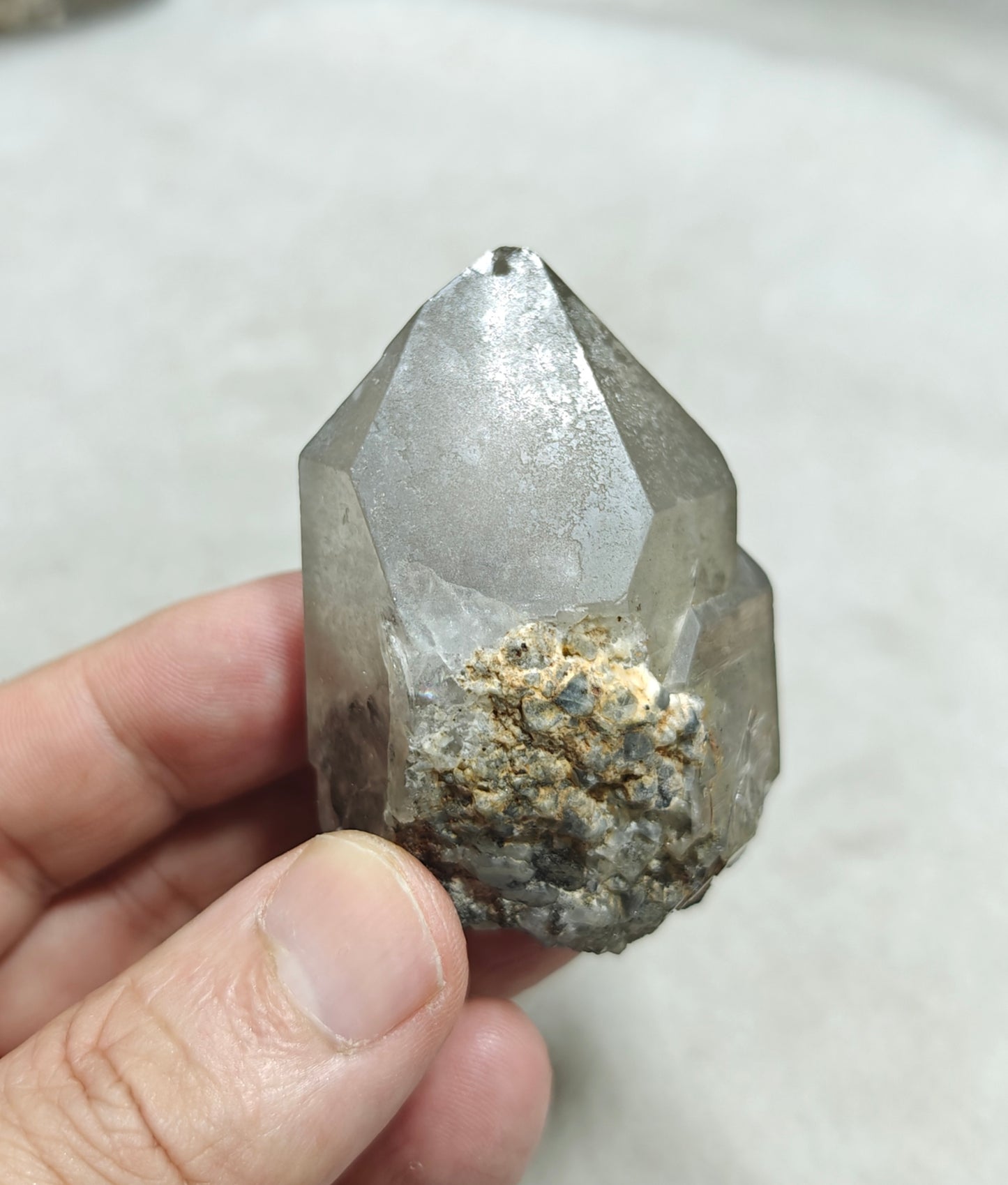 Quartz Crystal with associated hematite 128 grams
