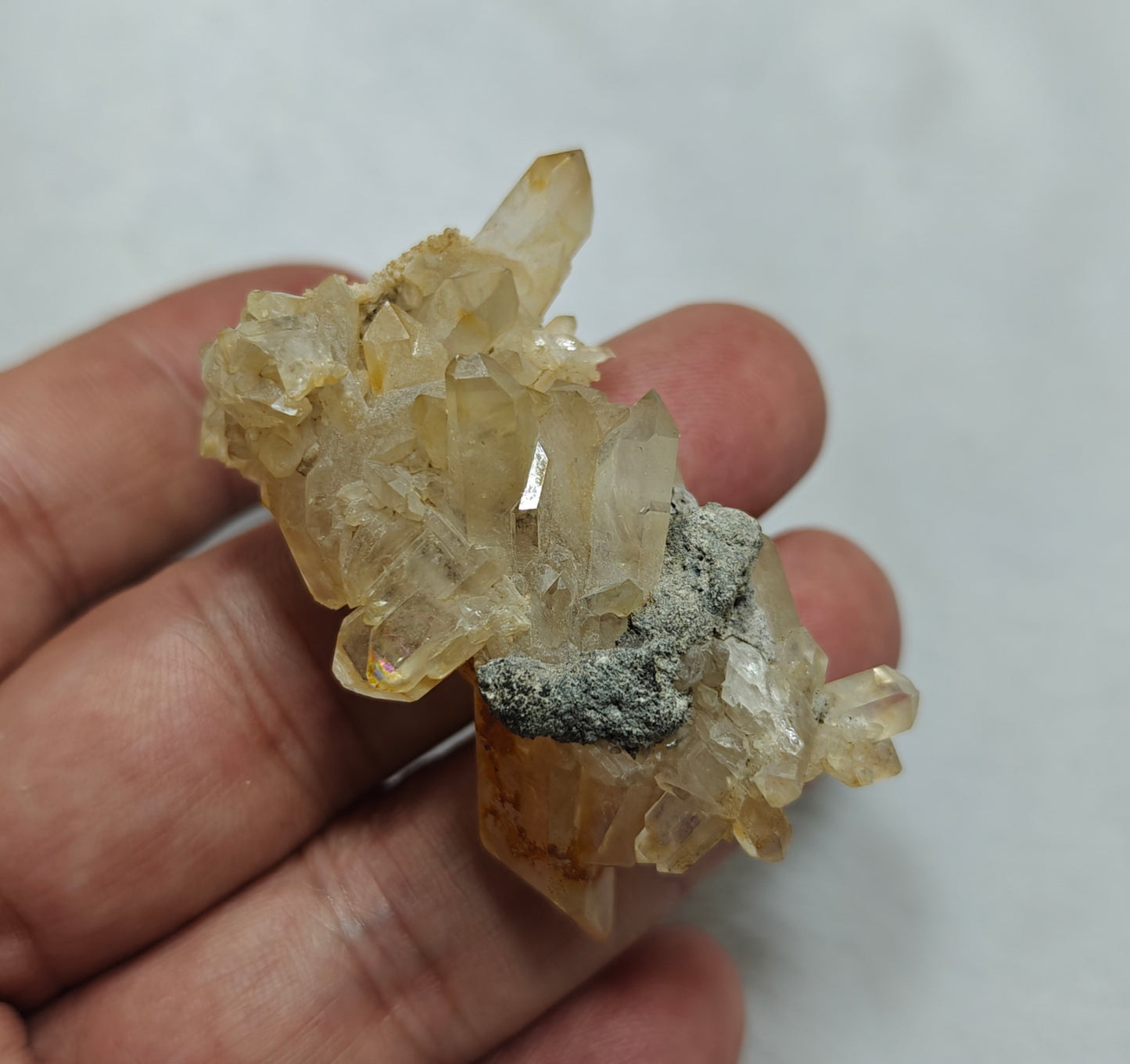 Natural iron included yellow faden quartz 26 grams