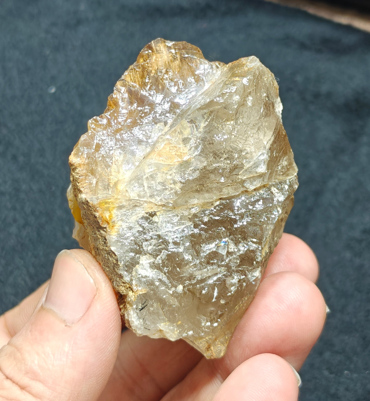 Astrophyllite included terminated Quartz Crystal on matrix 144 grams