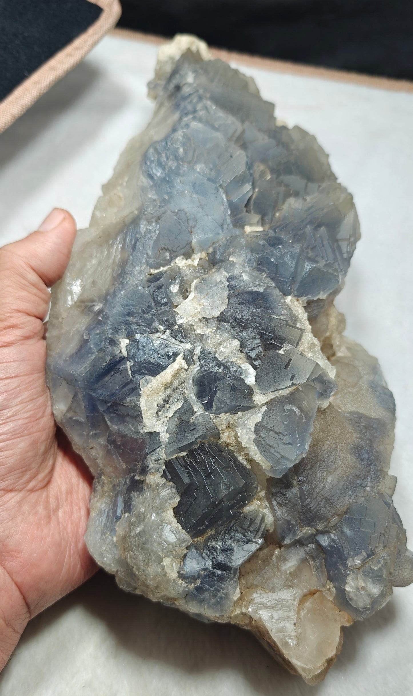 Large blue Fluorite specimen 3100 grams