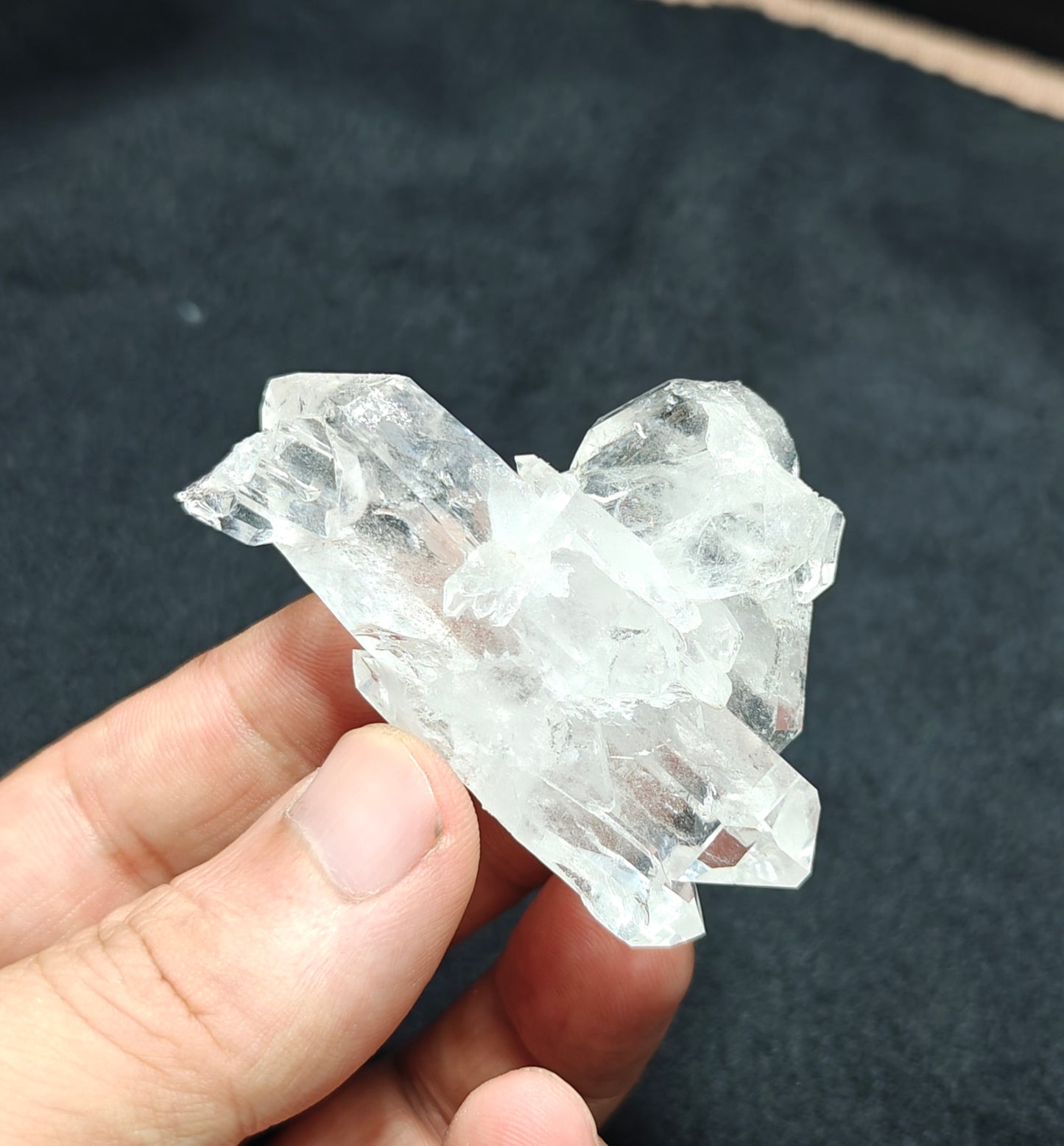 Single beautiful brookite included Quartz Crystals cluster 54 grams