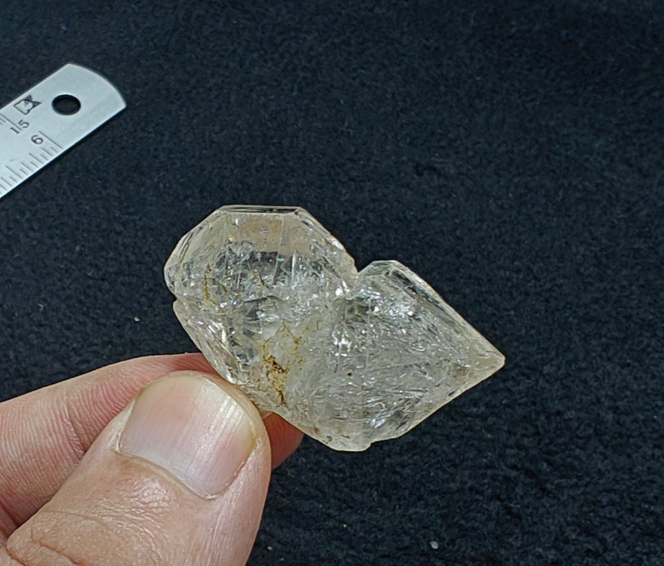 Natural double terminated fenster quartz crystal 20 grams