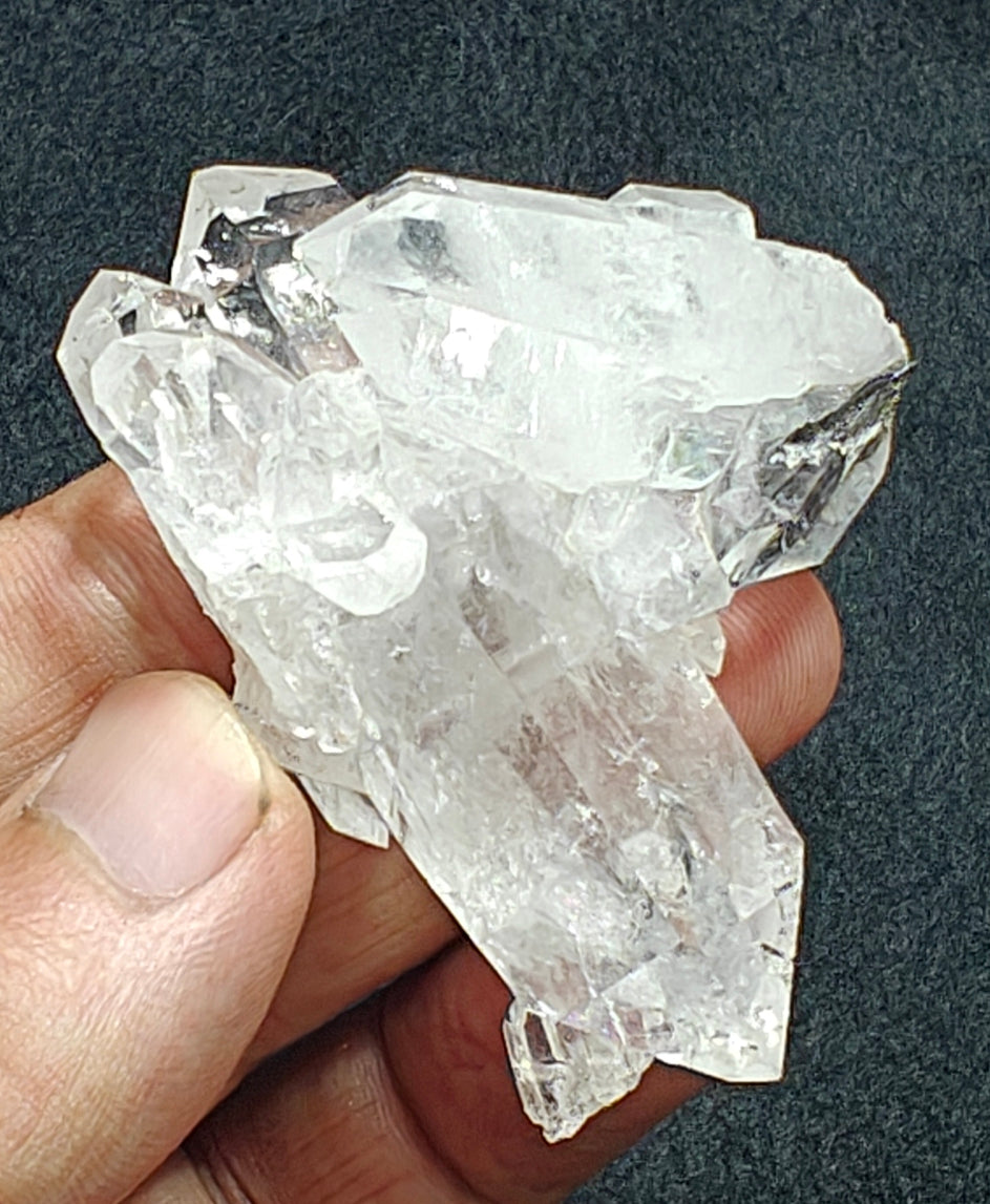 Single beautiful brookite included Quartz Crystals cluster 54 grams