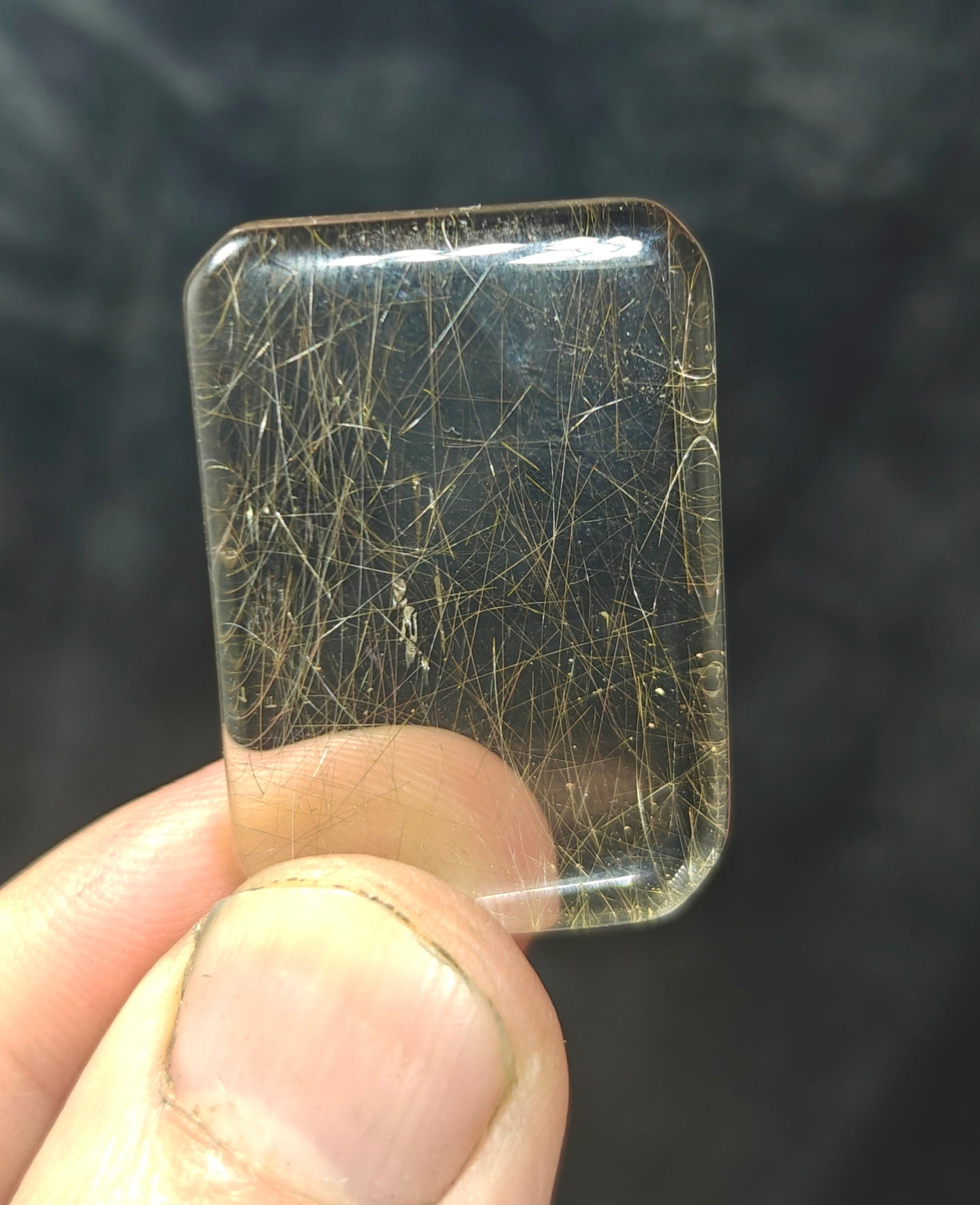 Golden Rutile Included Quartz – Polished Freeform 12.5 grams
