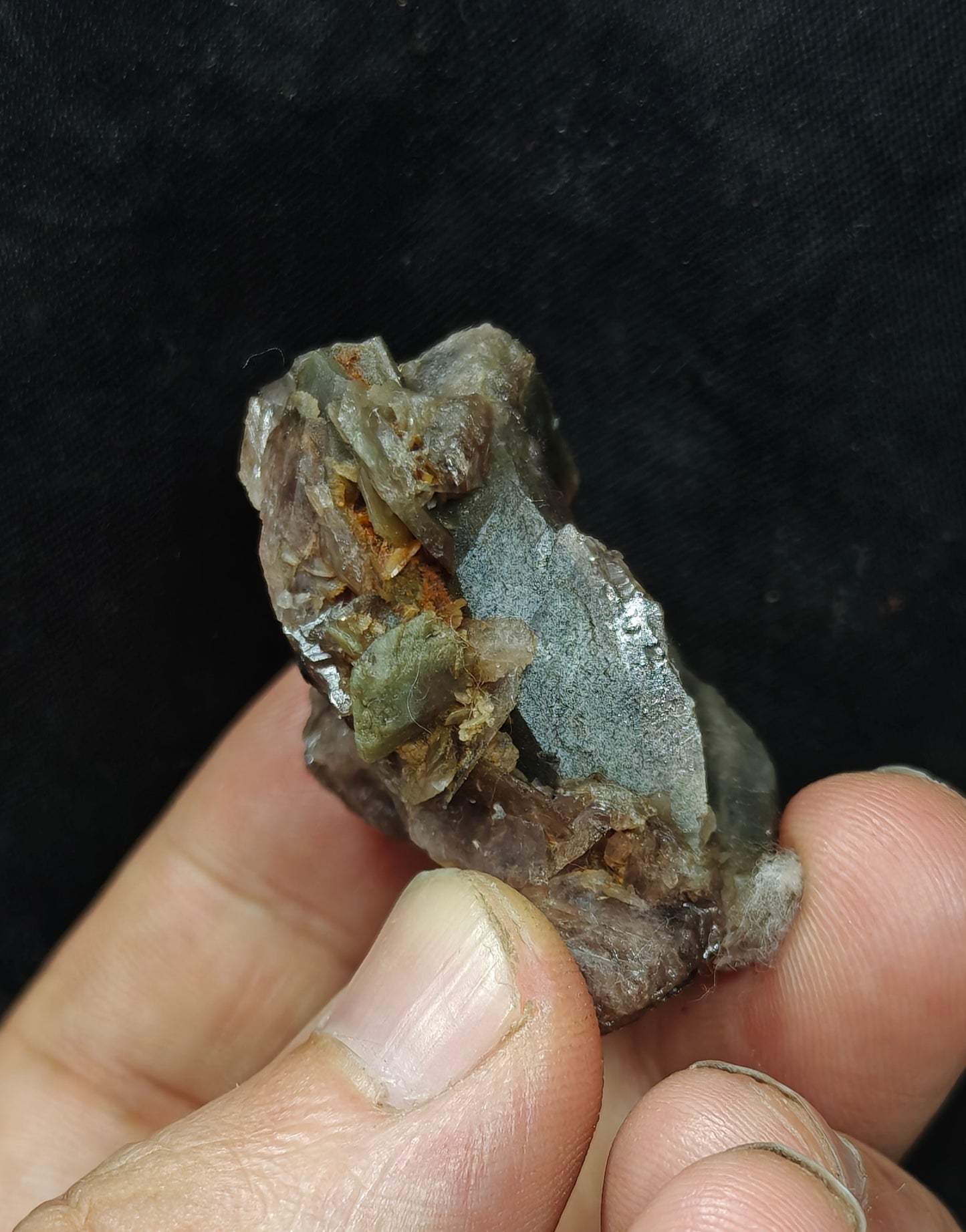 Axinite crystal cluster 38 grams