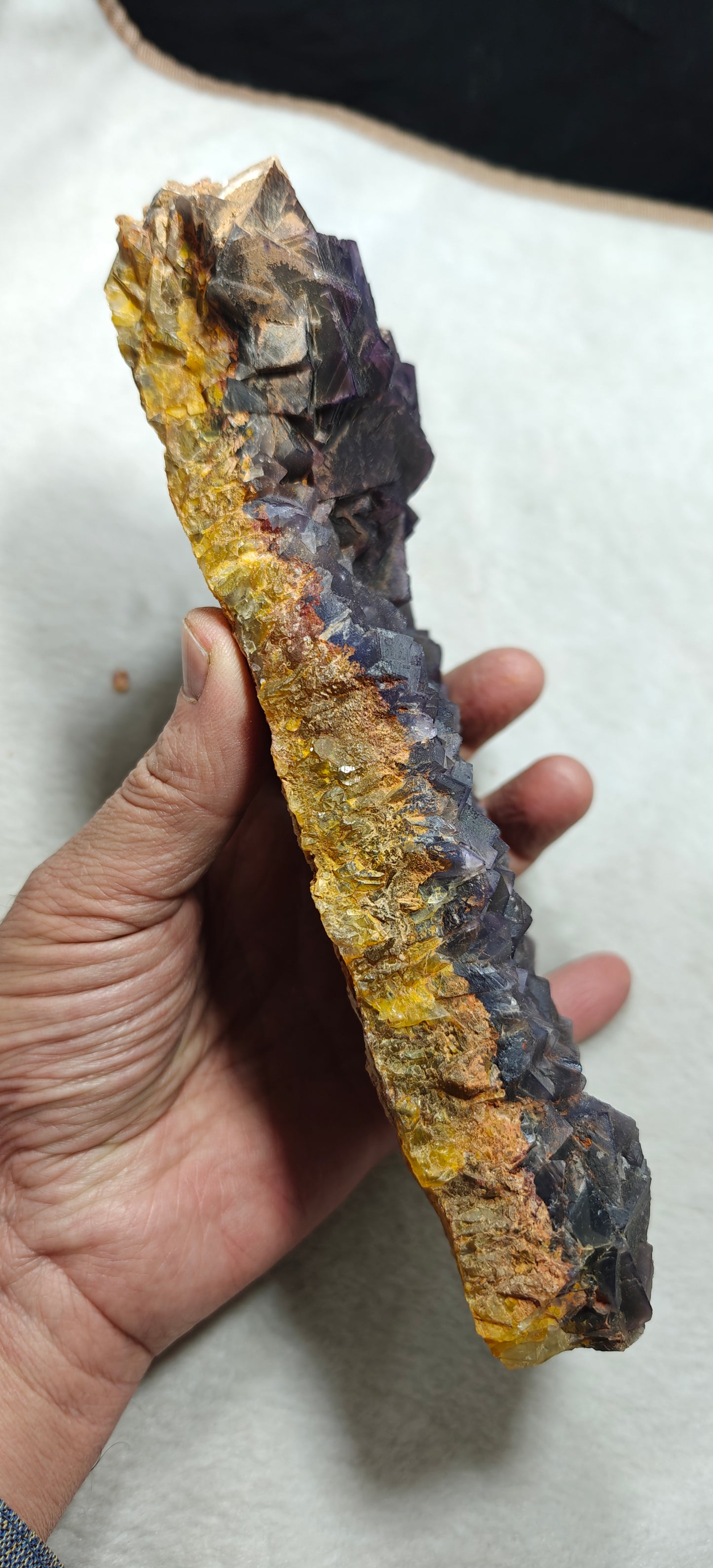 Amazing Fluorite clusters plate 1350 grams