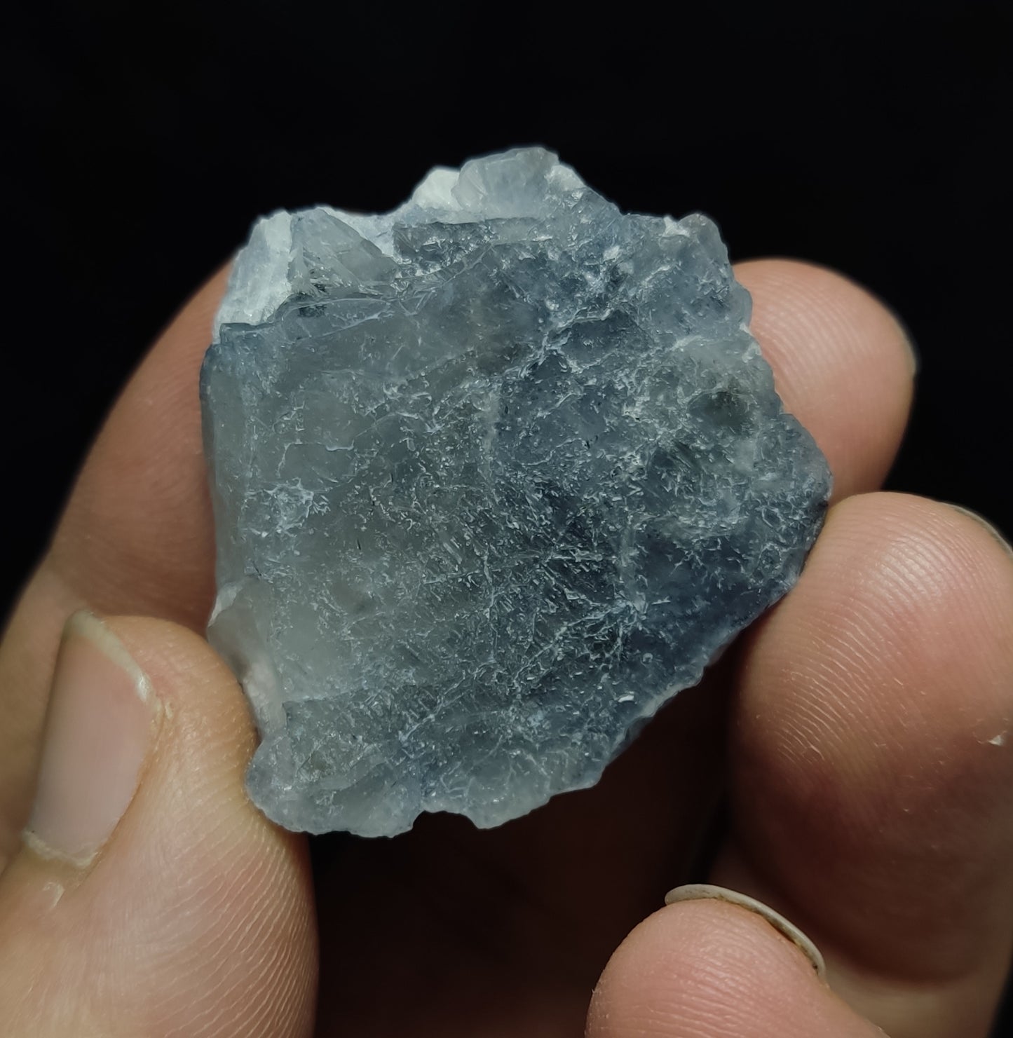 Natural Terminated Indicolite Blue Quartz Crystal 16 grams