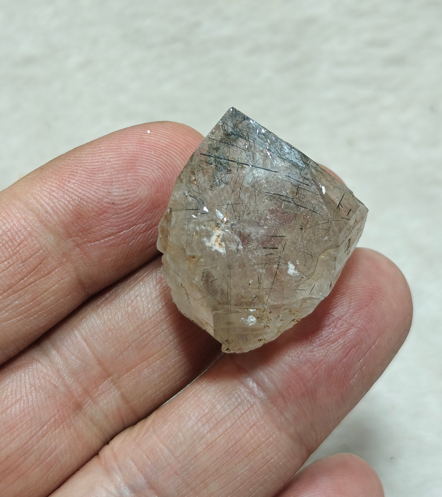 Natural terminated rutiles included quartz crystal 20 grams