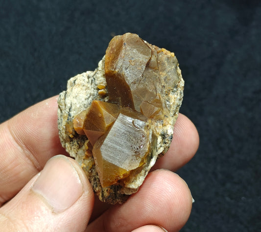 Astrophyllite Quartz Crystals cluster on matrix of granite 44 grams