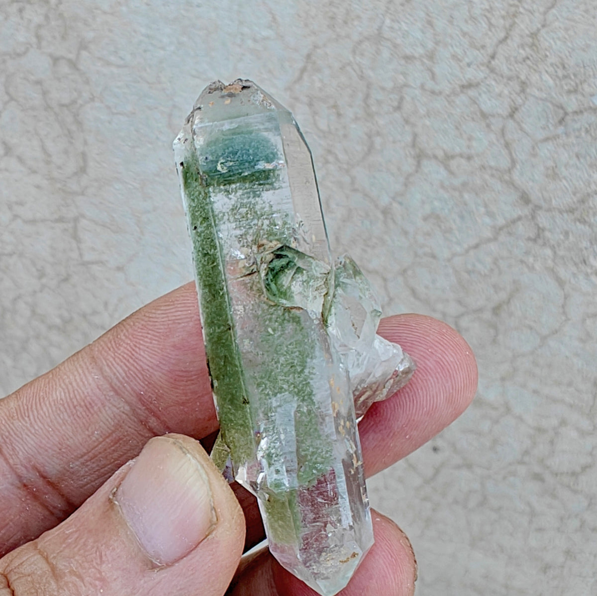 Natural beautifully terminated Chlorite Quartz crystal 27 grams