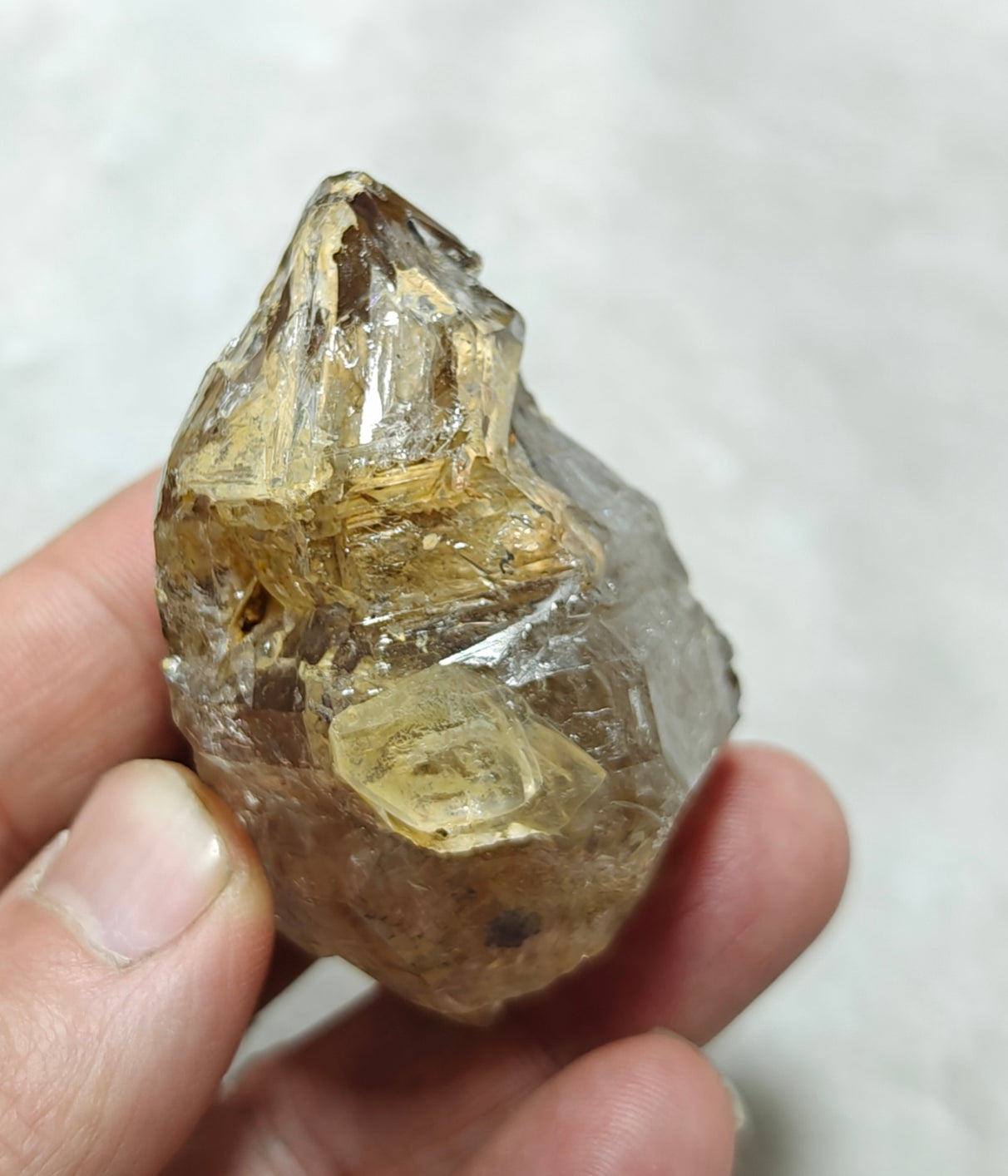 Fenster window Quartz Crystal with clay inclusions 103 grams