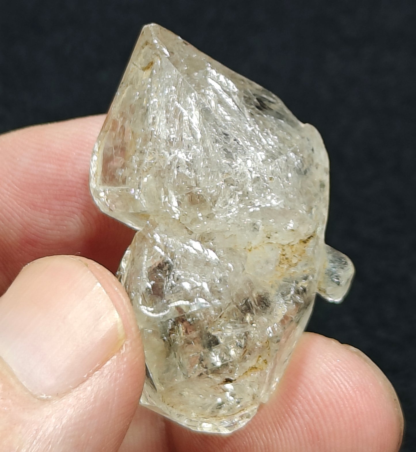 Natural double terminated fenster quartz crystal 20 grams